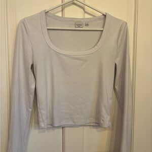 Sunday Best white Long Sleeve cropped Top